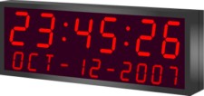 led clock calendar metal 6 digits 4 inch same seconds