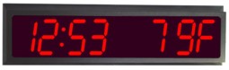 led clock 2-zone with temperature display 4 digits 4 inch