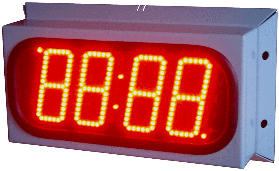 Stainless Steel waterproof LED Clock 4 inch 4 digits outdoor brightness